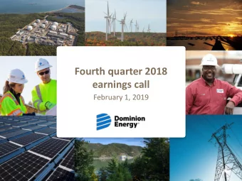 Fourth quarter 2018  earnings call  February 1, 2019  Important note to investors  This