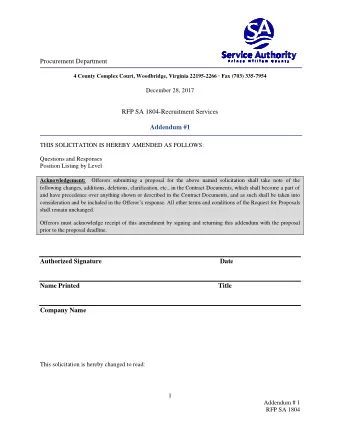 Procurement Department  4 County Complex Court, Woodbridge, Virginia 22195-2266  Fax (703)