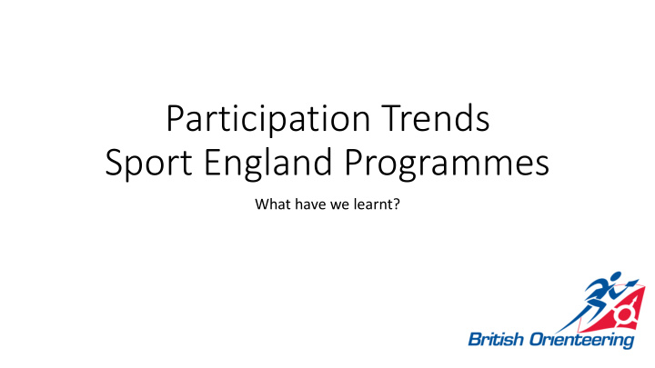 participation trends