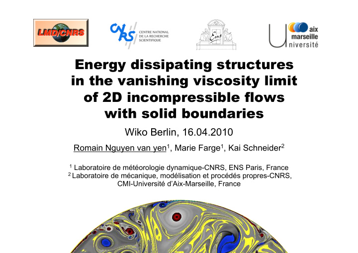 energy dissipating structures in the vanishing viscosity