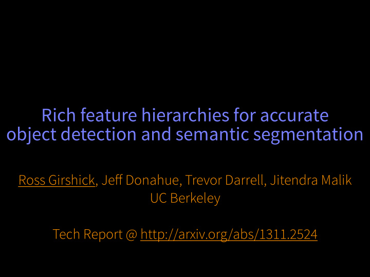 rich feature hierarchies for accurate object detection