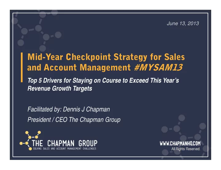 mid year checkpoint strategy for sales