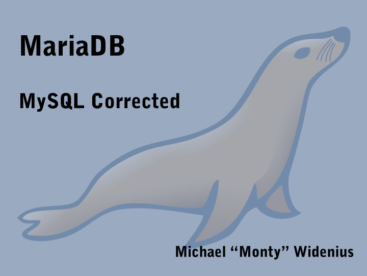 mariadb