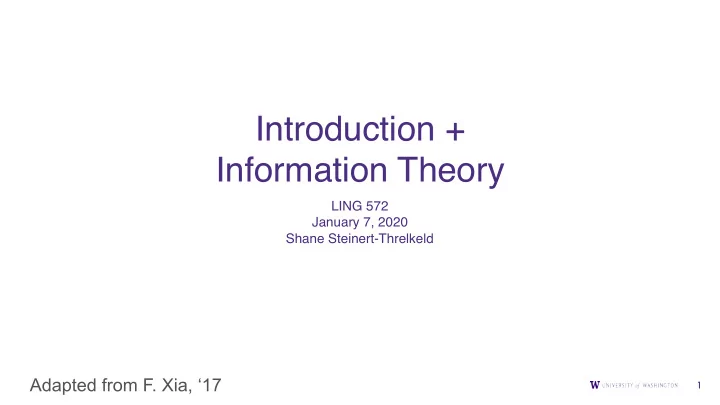 introduction information theory