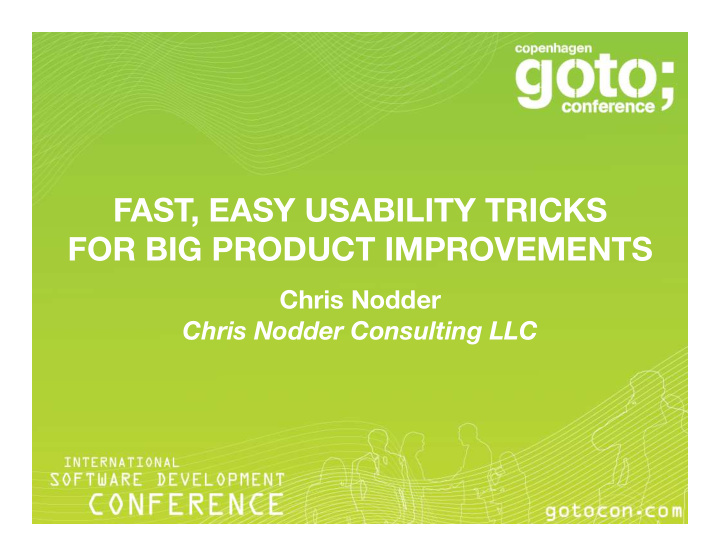 fast easy usability tricks for big product improvements