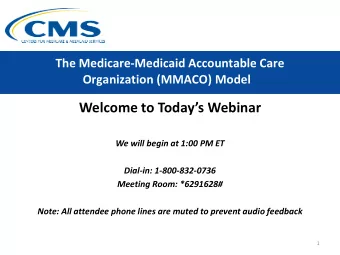 Welcome to Todays Webinar We will begin at 1:00 PM ET Dial-in: 1-800-832-0736 Meeting Room: