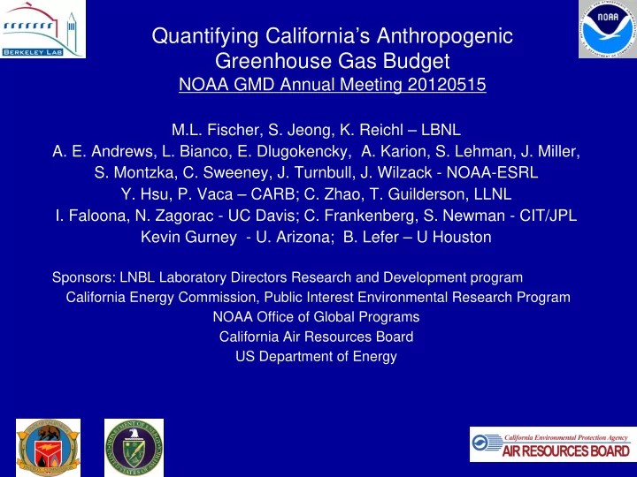 quantifying california s anthropogenic greenhouse gas