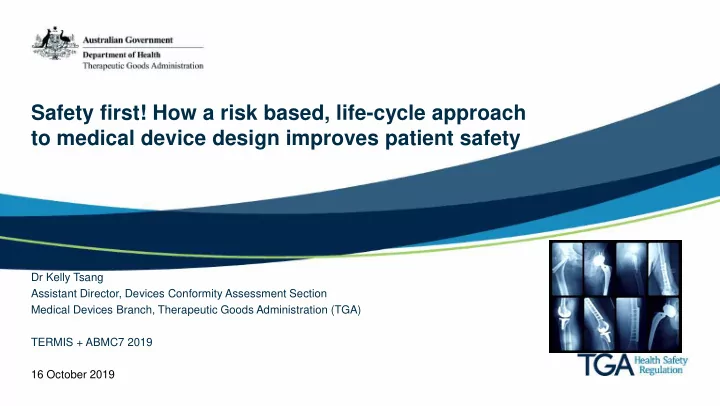 safety first how a risk based life cycle approach to