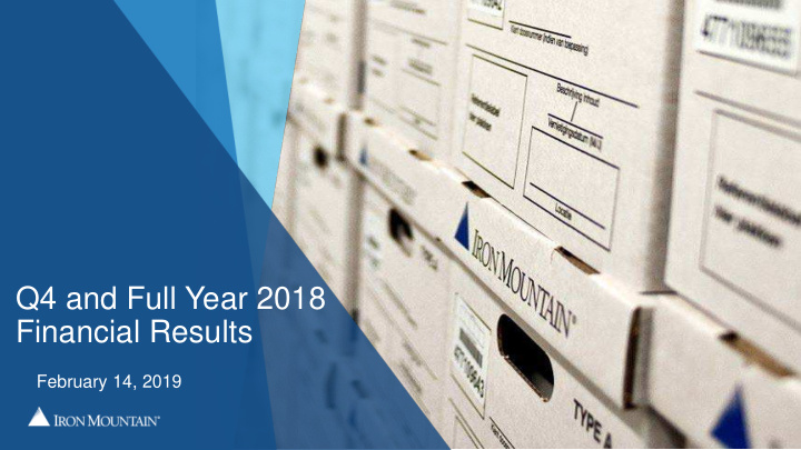 q4 and full year 2018 financial results