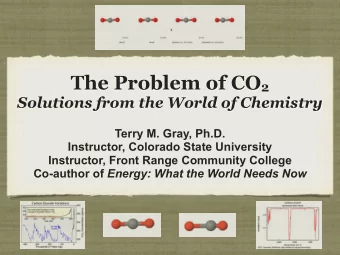 The Problem of CO 2  Solutions from the World of Chemistry      Terry M. Gray, Ph.D.