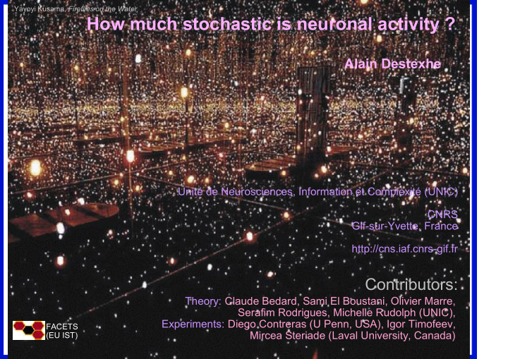 how much stochastic is neuronal activity