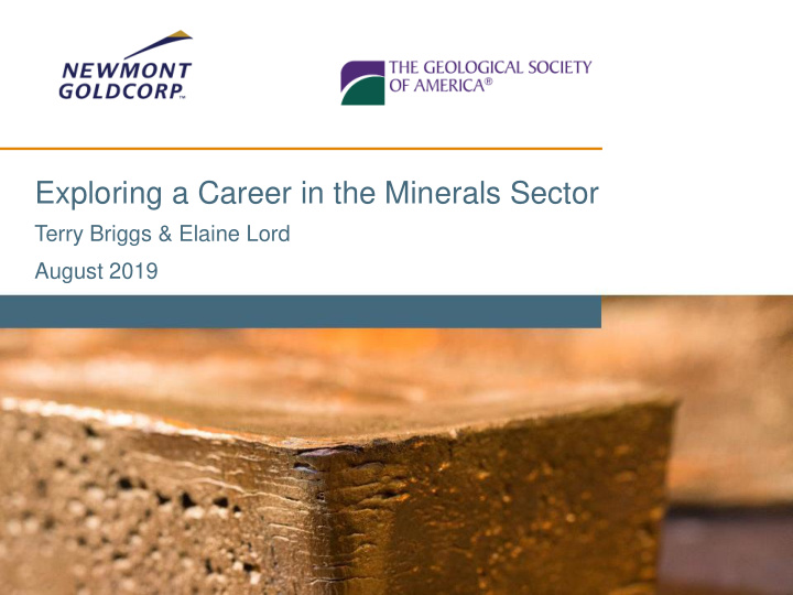 exploring a career in the minerals sector