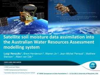 Satellite soil moisture data assimilation into  the Australian Water Resources Assessment