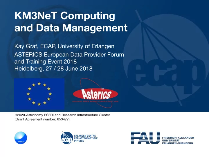 km3net computing and data management