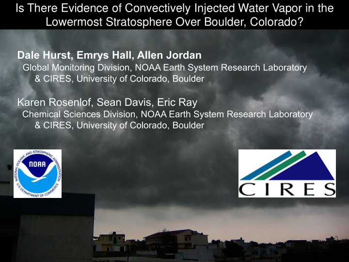is there evidence of convectively injected water vapor in