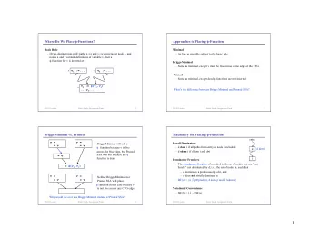 1  Dominance Frontier Example  Dominance Frontier Example II DF(d) = {n |  p  pred(n), d dom