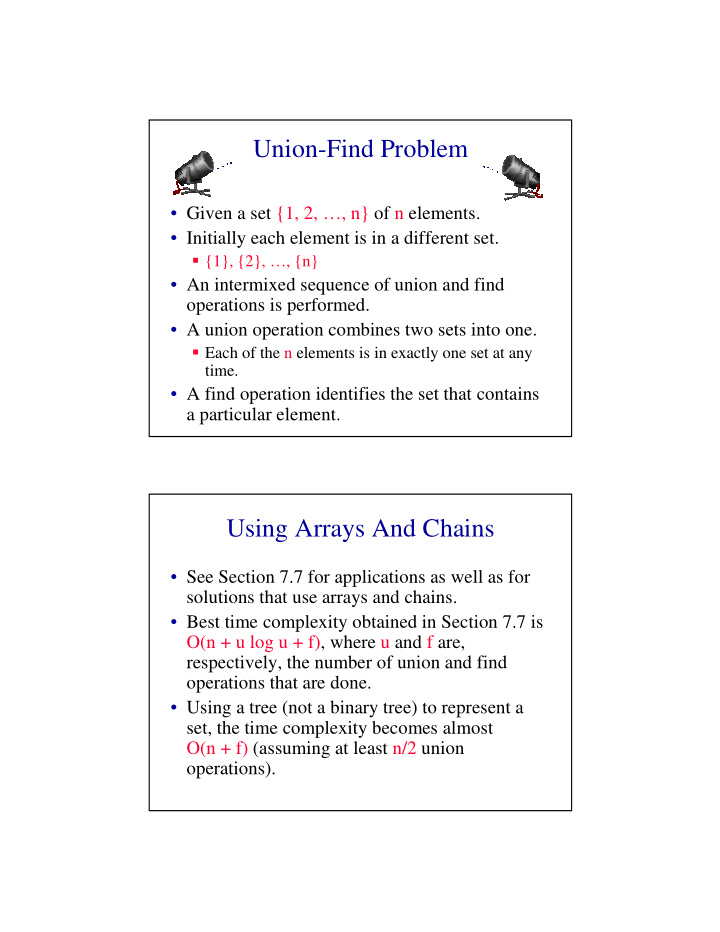 union find problem