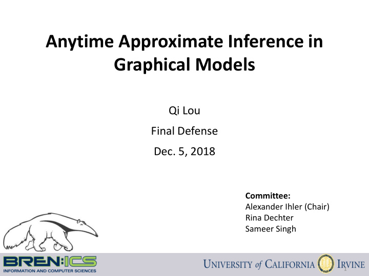 anytime approximate inference in graphical models