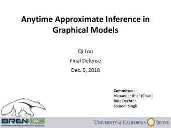 Anytime Approximate Inference in  Graphical Models  Qi Lou  Final Defense  Dec. 5, 2018  Committee: