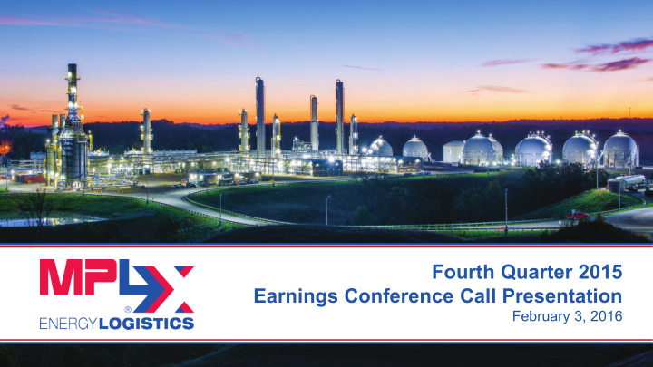 fourth quarter 2015 earnings conference call presentation
