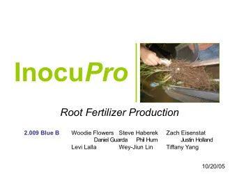 Inocu Pro  Root Fertilizer Production 2.009 Blue B  Woodie Flowers  Steve Haberek  Zach Eisenstat