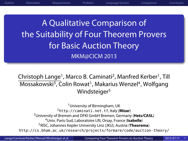a qualitative comparison of the suitability of four