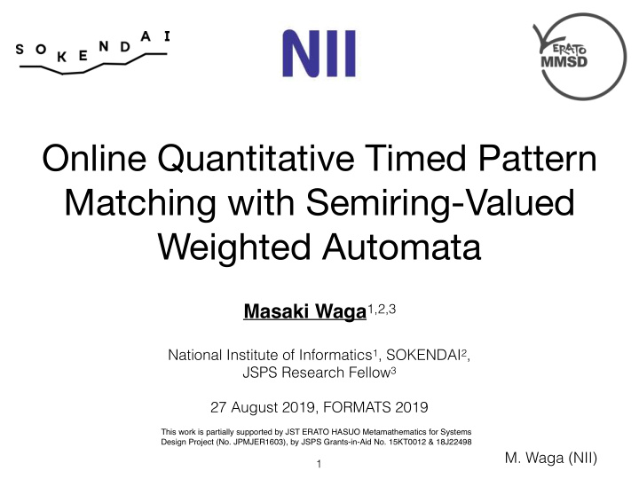 online quantitative timed pattern matching with semiring