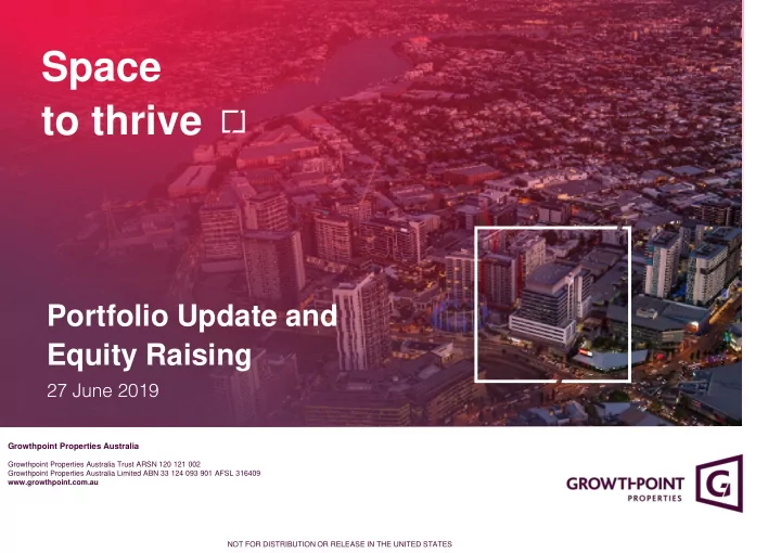 space to thrive