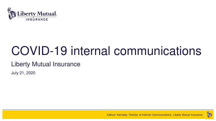 covid 19 internal communications