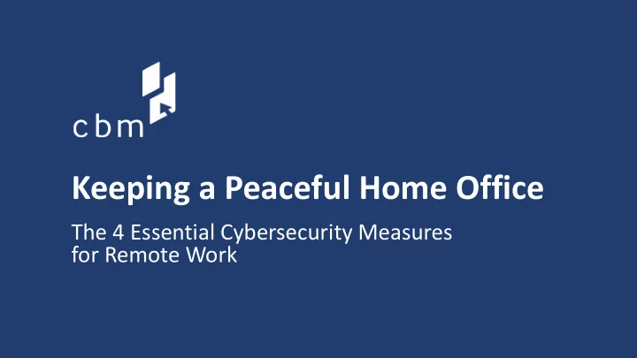 keeping a peaceful home office