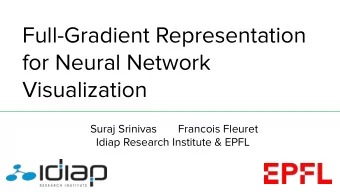 Full-Gradient Representation  for Neural Network  Visualization  Suraj Srinivas  Francois Fleuret