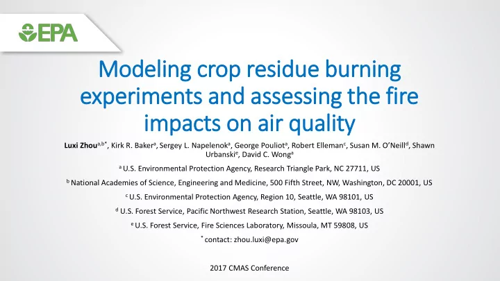 experiments and assessing the fir ire