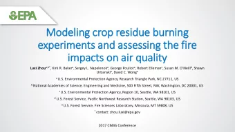 experiments and assessing the fir  ire  im  impacts on air  ir quality Luxi Zhou a,b* , Kirk R.