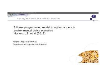 A linear programming model to optimize diets in  environmental policy scenarios Moraes, L.E. et al.