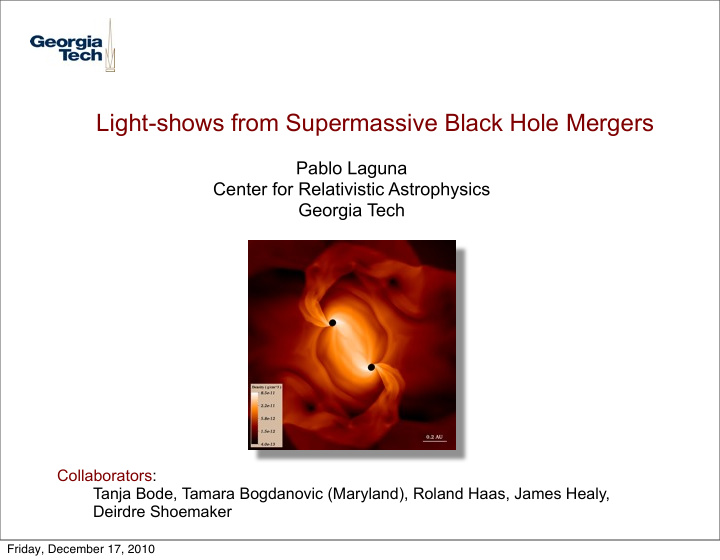 light shows from supermassive black hole mergers