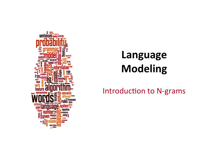 language modeling
