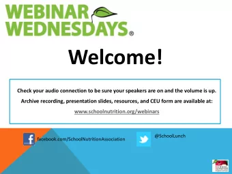 Welcome!  Check your audio connection to be sure your speakers are on and the volume is up.