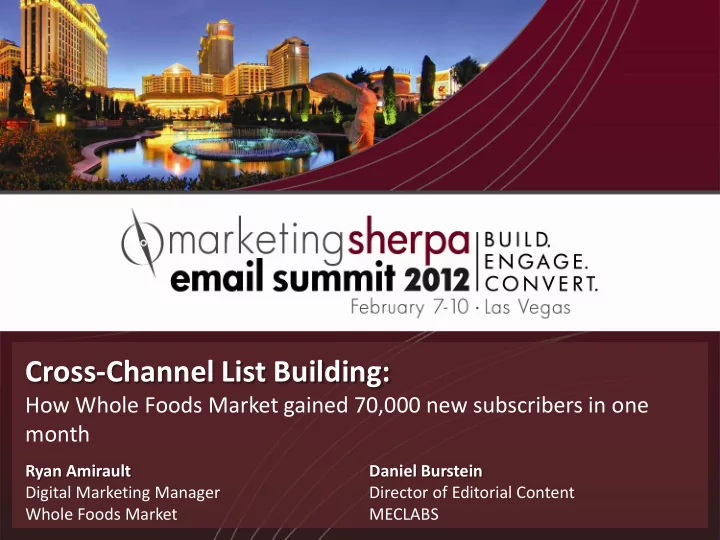 cross channel list building