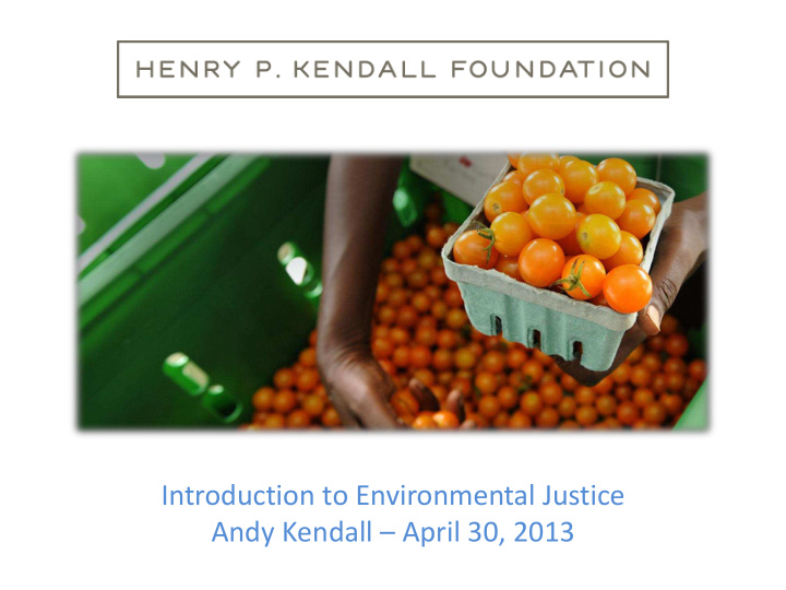introduction to environmental justice