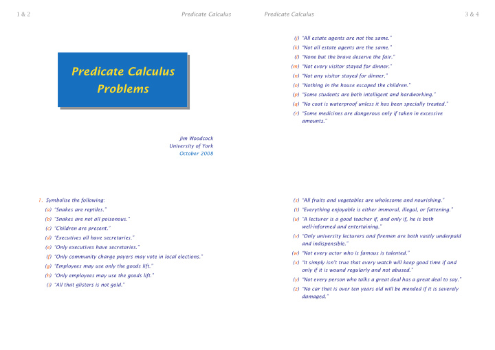 predicate calculus