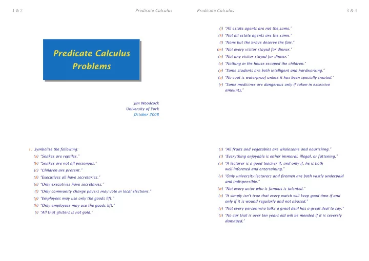 predicate calculus