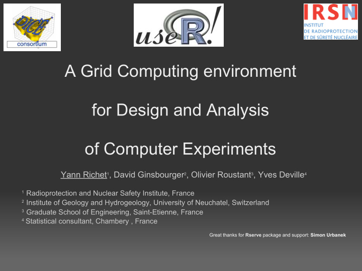 a grid computing environment for design and analysis of