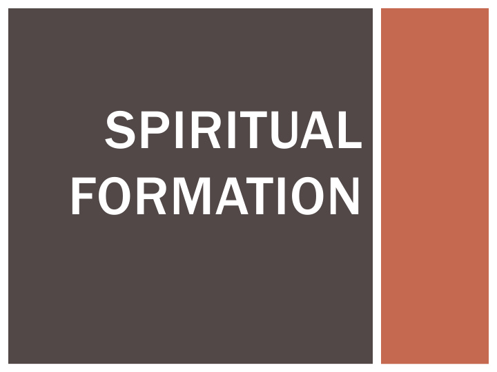 spiritual formation definition