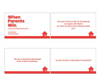 You dont have to like all the parents  (or agree with them)  for them to have more influence