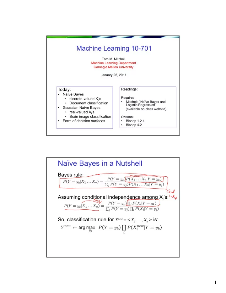 na ve bayes in a nutshell