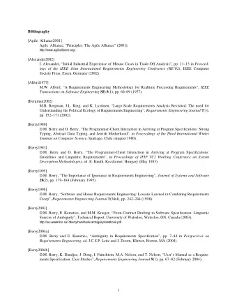 Bibliography  [Agile Alliance2001]  Agile Alliance, Principles: The Agile Alliance (2001),