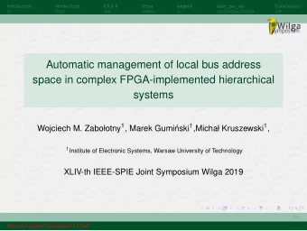 Automatic management of local bus address  space in complex FPGA-implemented hierarchical  systems