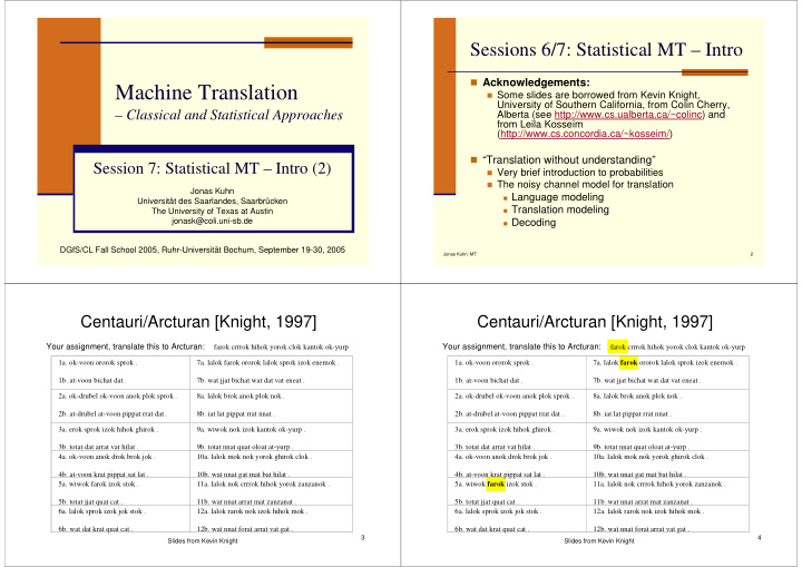 machine translation