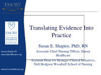 translating evidence into practice
