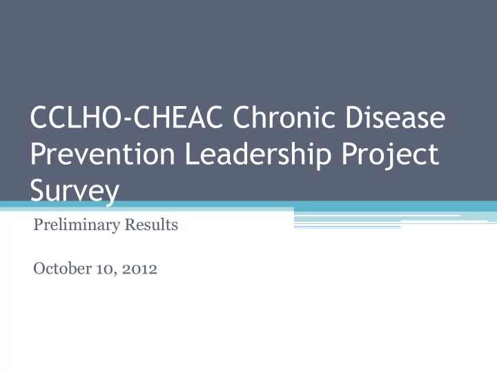 cclho cheac chronic disease